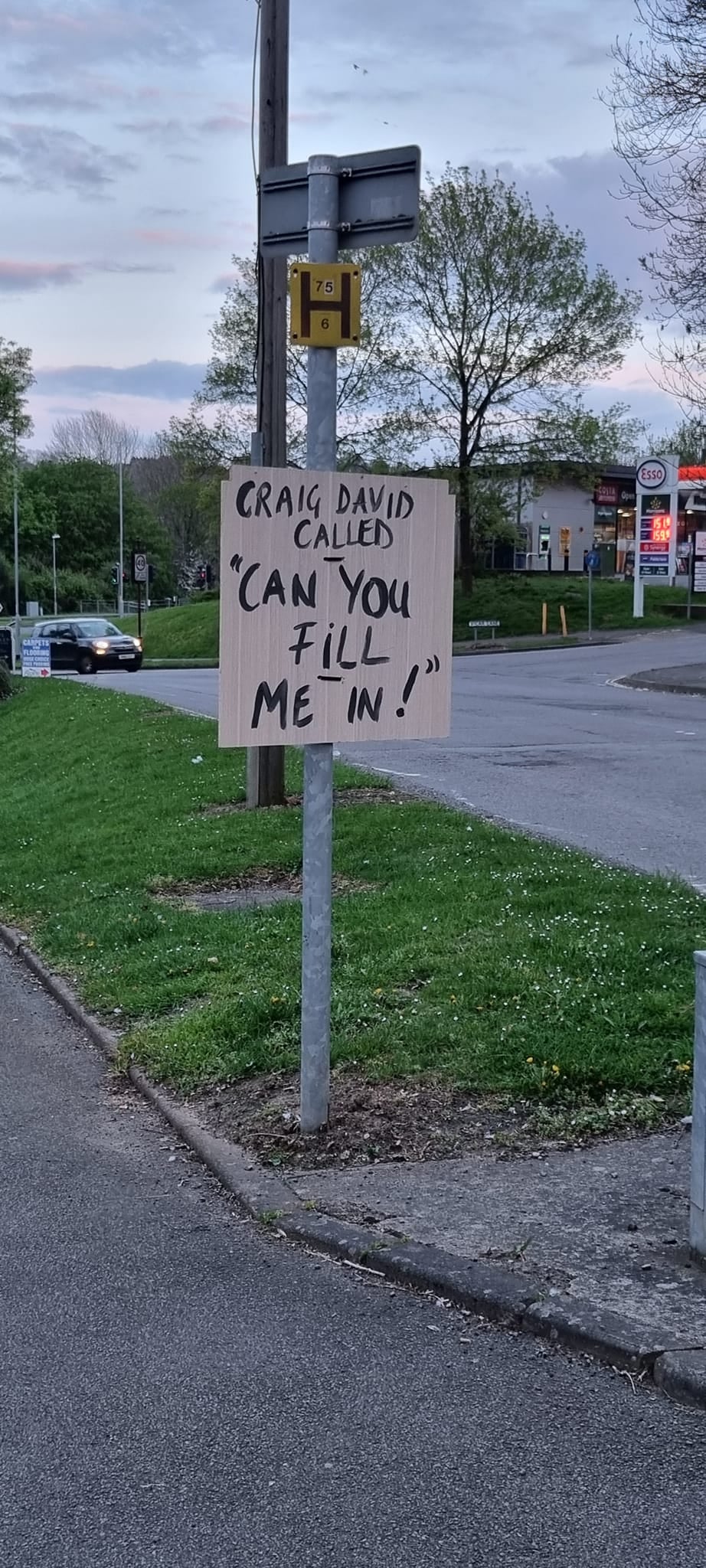 Playing on popular songs and cheeky references, signs that appeared on the roadside