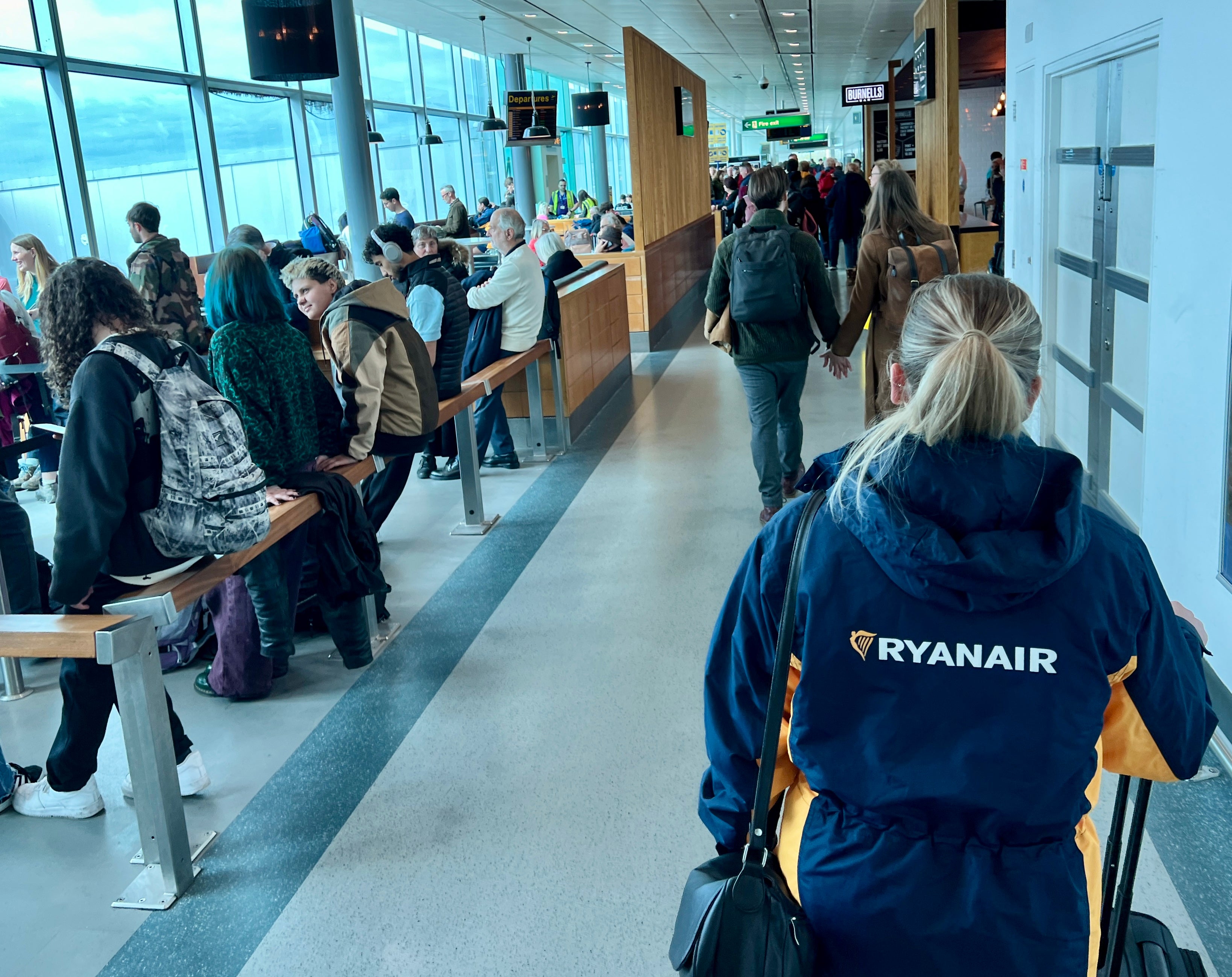 Going places? Departure gates at Stansted airport in Essex