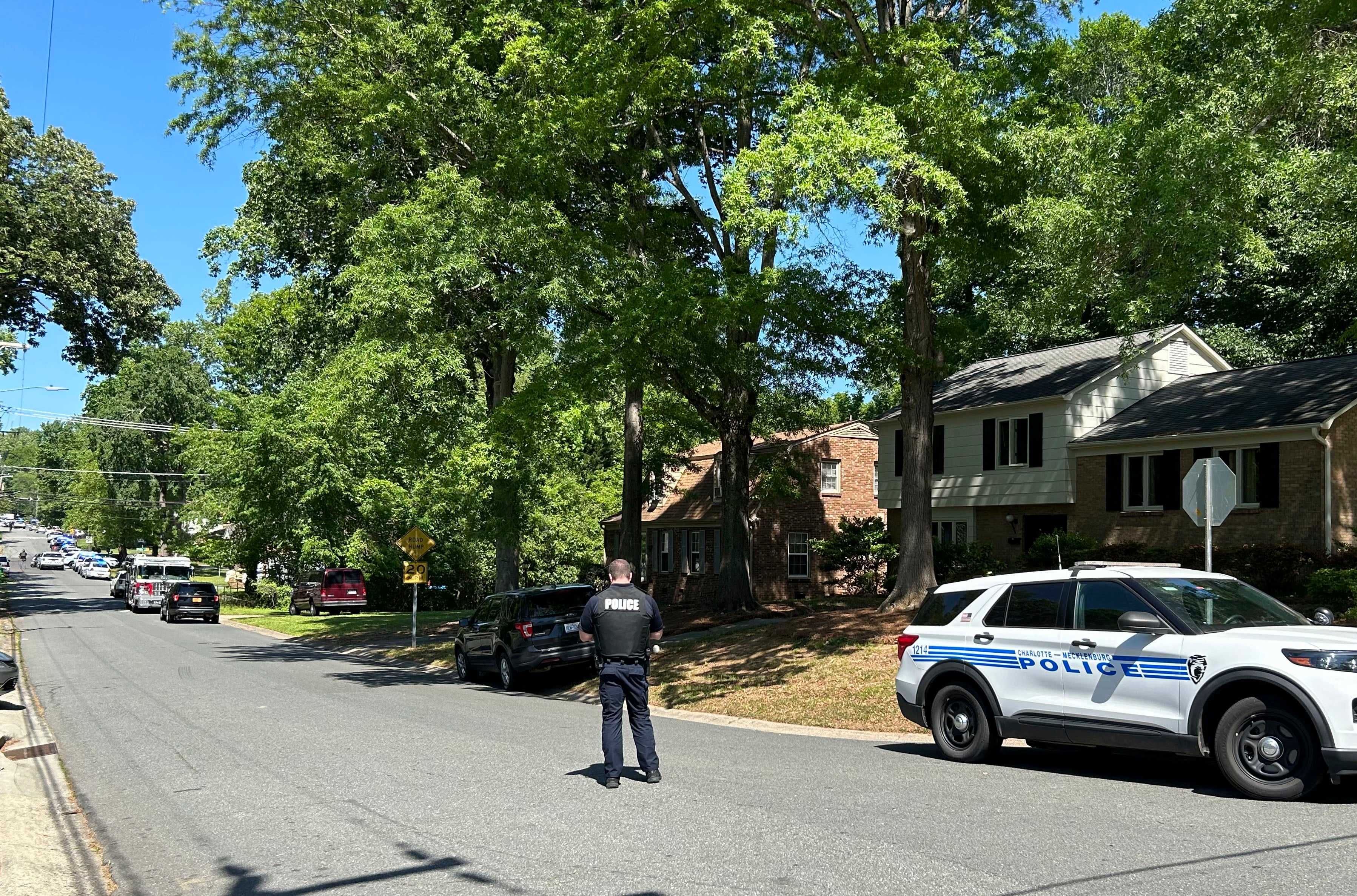 Officers were attempting to serve a warrant at a residence in east Charlotte when they were met with gunfire