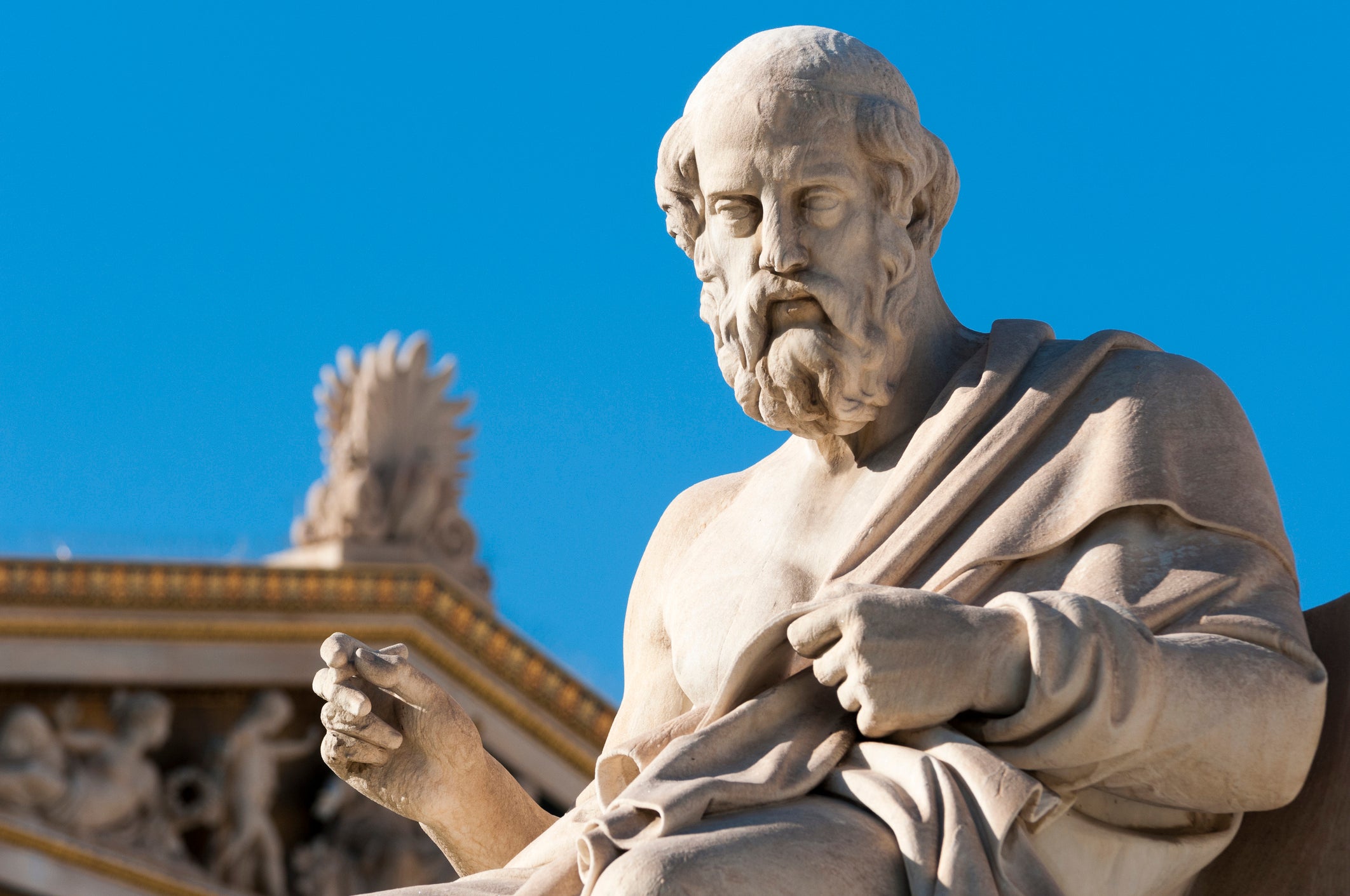 Plato’s statue at the Academy of Athens