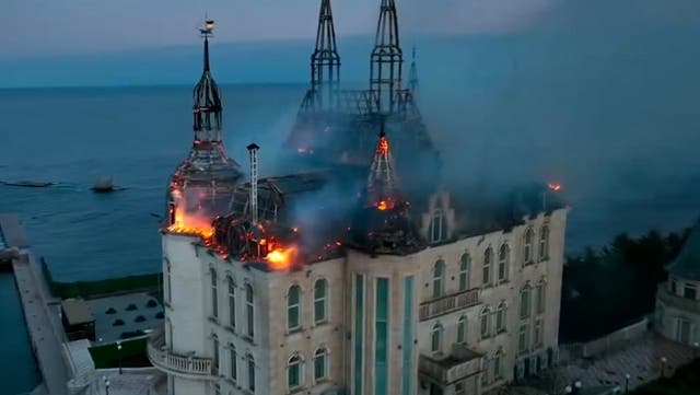 <p>Ukraine’s ‘Harry Potter castle’ hit in deadly Russian strike.</p>
