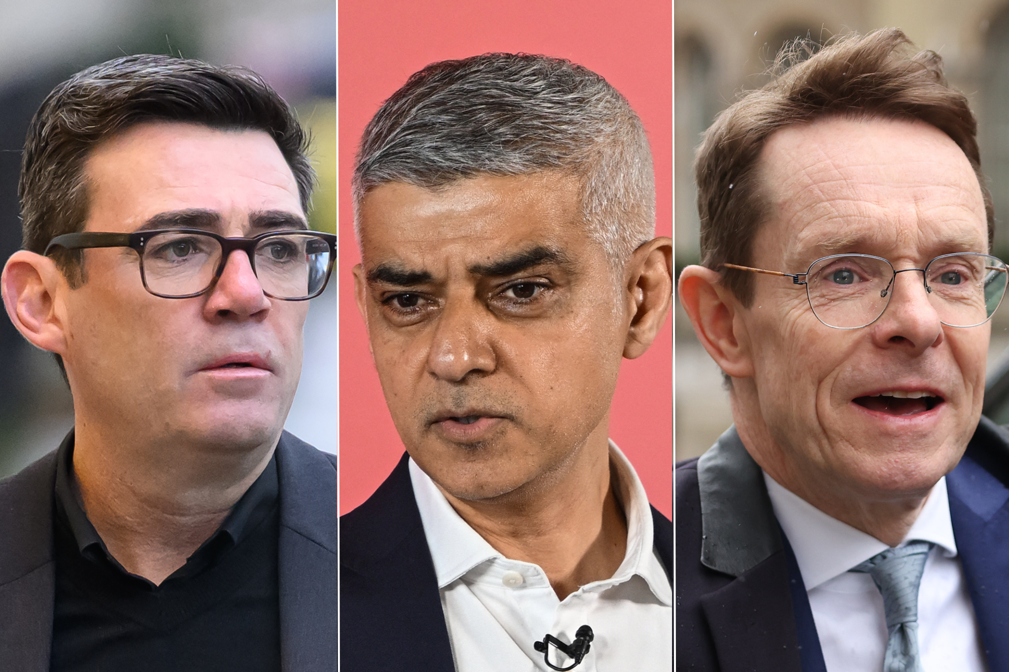 <p>Metro mayors Andy Burnham, Sadiq Khan and Andy Street</p>