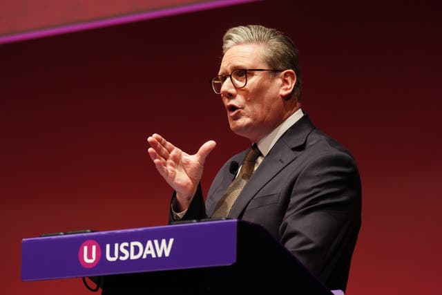 <p>Keir Starmer recommitted to the New Deal for Workers as the Usdaw conference  </p>