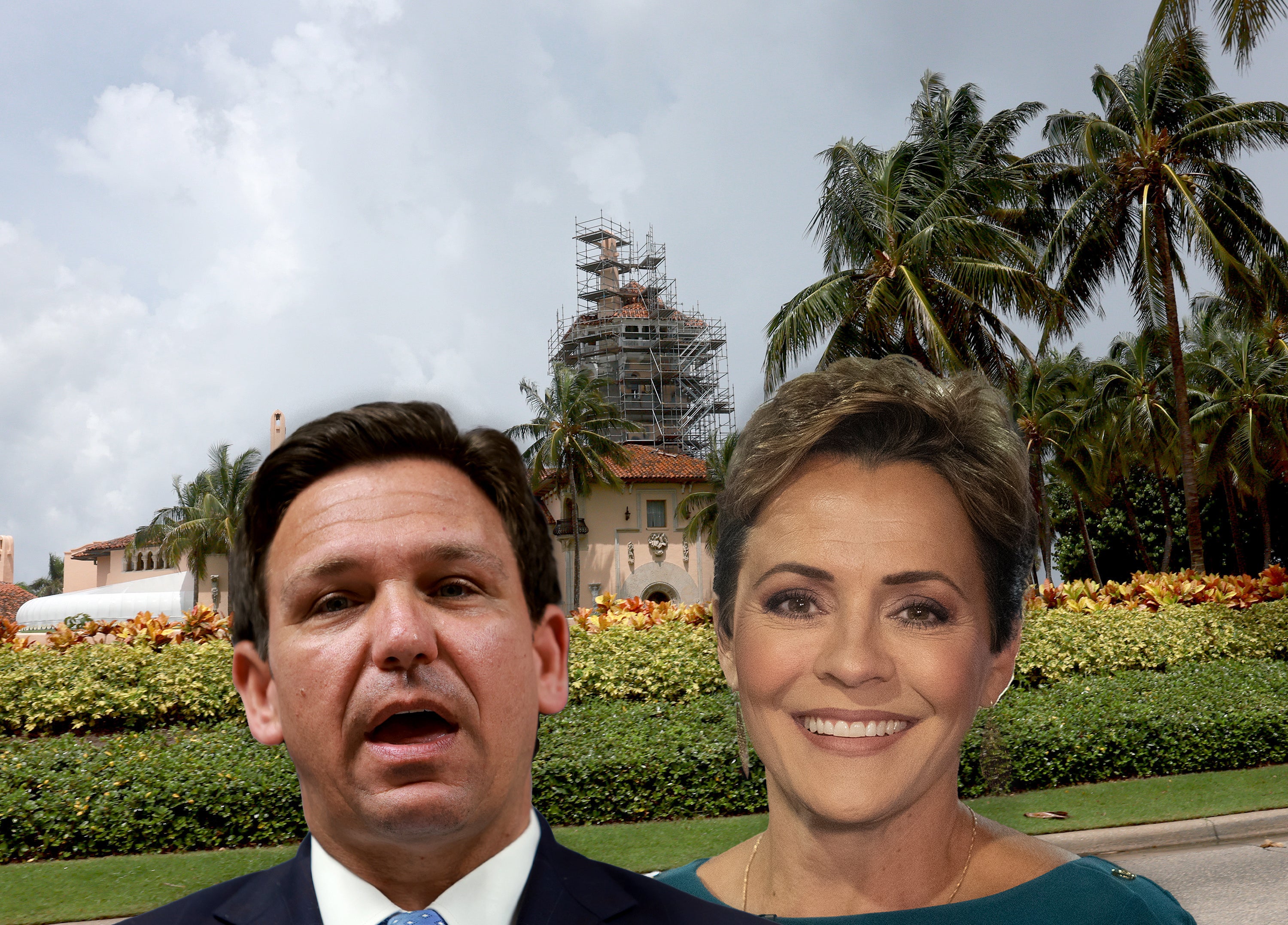 Ron DeSantis and Kari Lake seem particularly fond of spending time with the former president