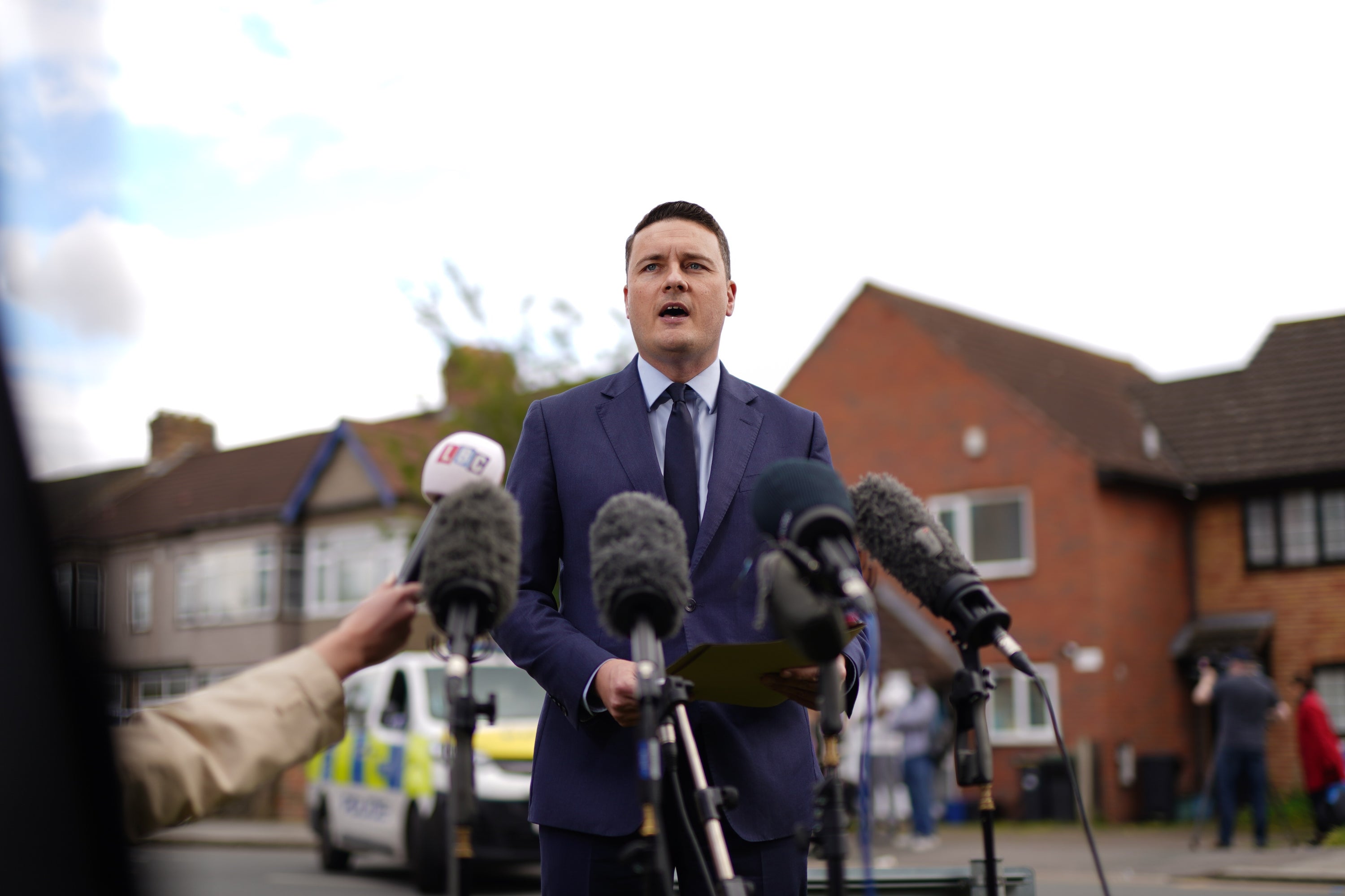 Wes Streeting made a controversial attack against Ms Hall on X (formerly Twitter)