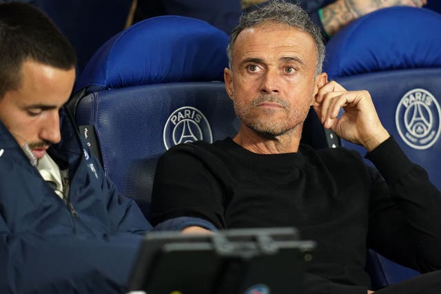 Luis Enrique’s Paris St Germain secured the Ligue 1 title at the weekend before turning attention to the Champions League semi-finals (Adam Davy/PA)