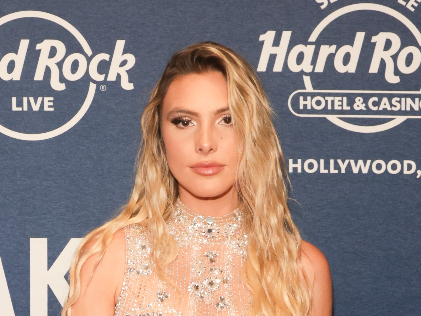 Venezuelan YouTuber and actress, Lele Pons attends the “Las Mujeres Ya No Lloran” album release party at Hard Rock Live at Hard Rock Live at Seminole Hard Rock Hotel & Casino Hollywood on 21 March 2024 in Hollywood, Florida.