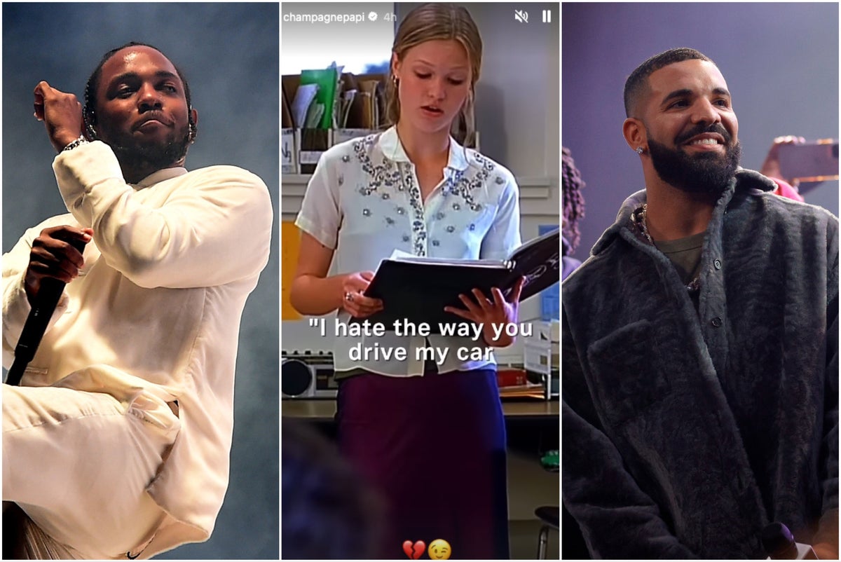 Drake responds to Kendrick Lamar’s six-minute diss track with 10 Things I Hate About You clip