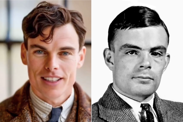 <p>Alan Turing – the British mathematician who helped the Allies crack the Enigma code – appears in an advert as an avatar </p>