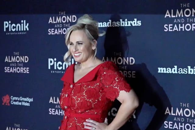 <p>Rebel Wilson dazzles in red dress at UK premiere of The Almond and the Seahorse.</p>