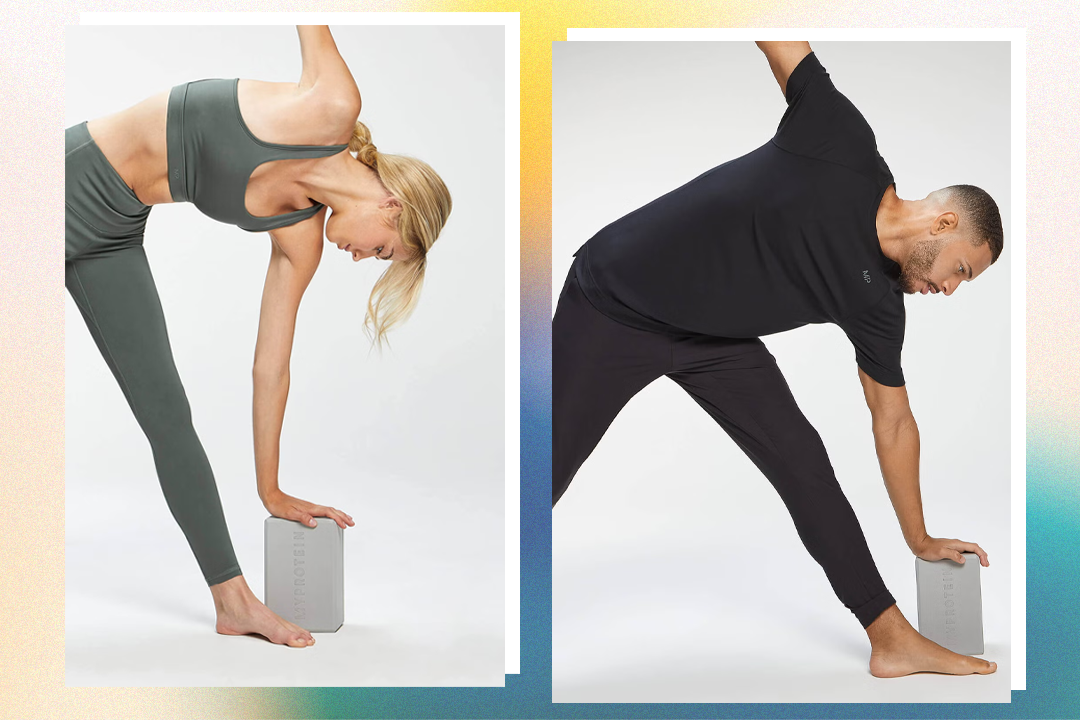 Yoga blocks can help with flexbility and more challenging poses