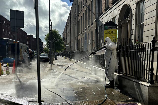 Authorities have commenced an operation to move asylum seekers (Cate McCurry/PA)
