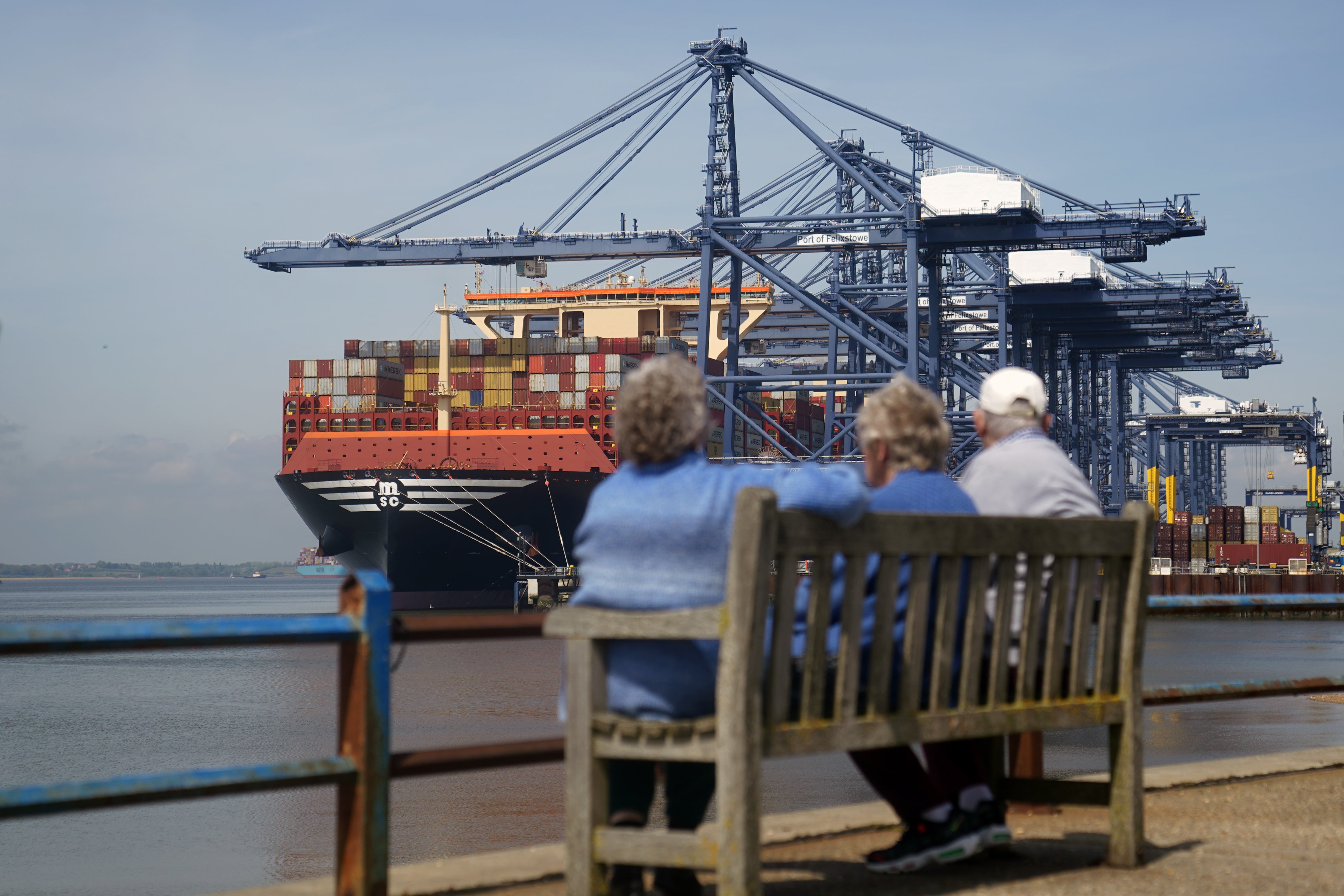 The ship, which shares the title of world’s largest with her sister vessel the MSC Irina, measures 400 metres in length and can hold more than 24,346 containers