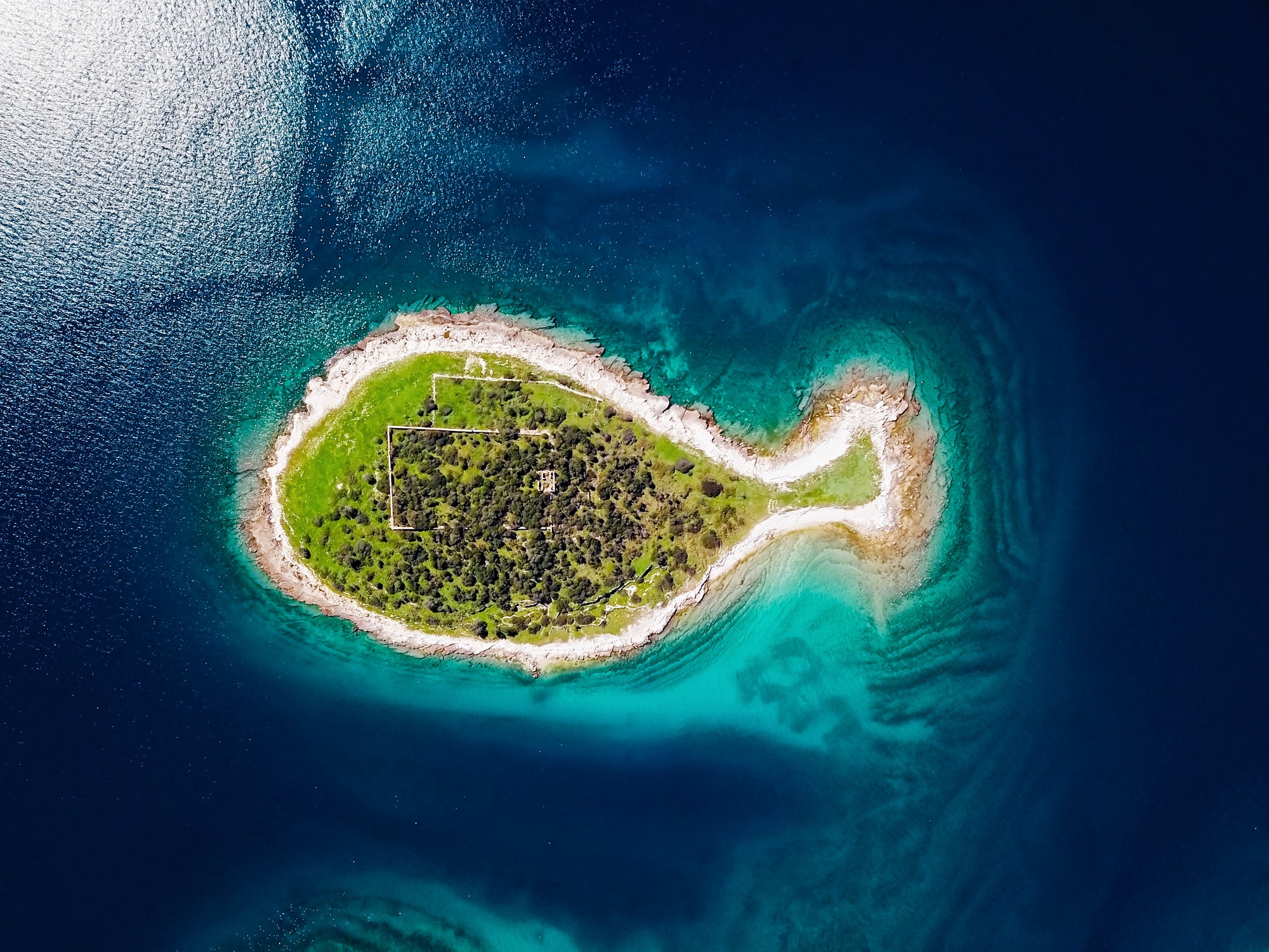 Brijuni’s Gaz island is shaped like a fish