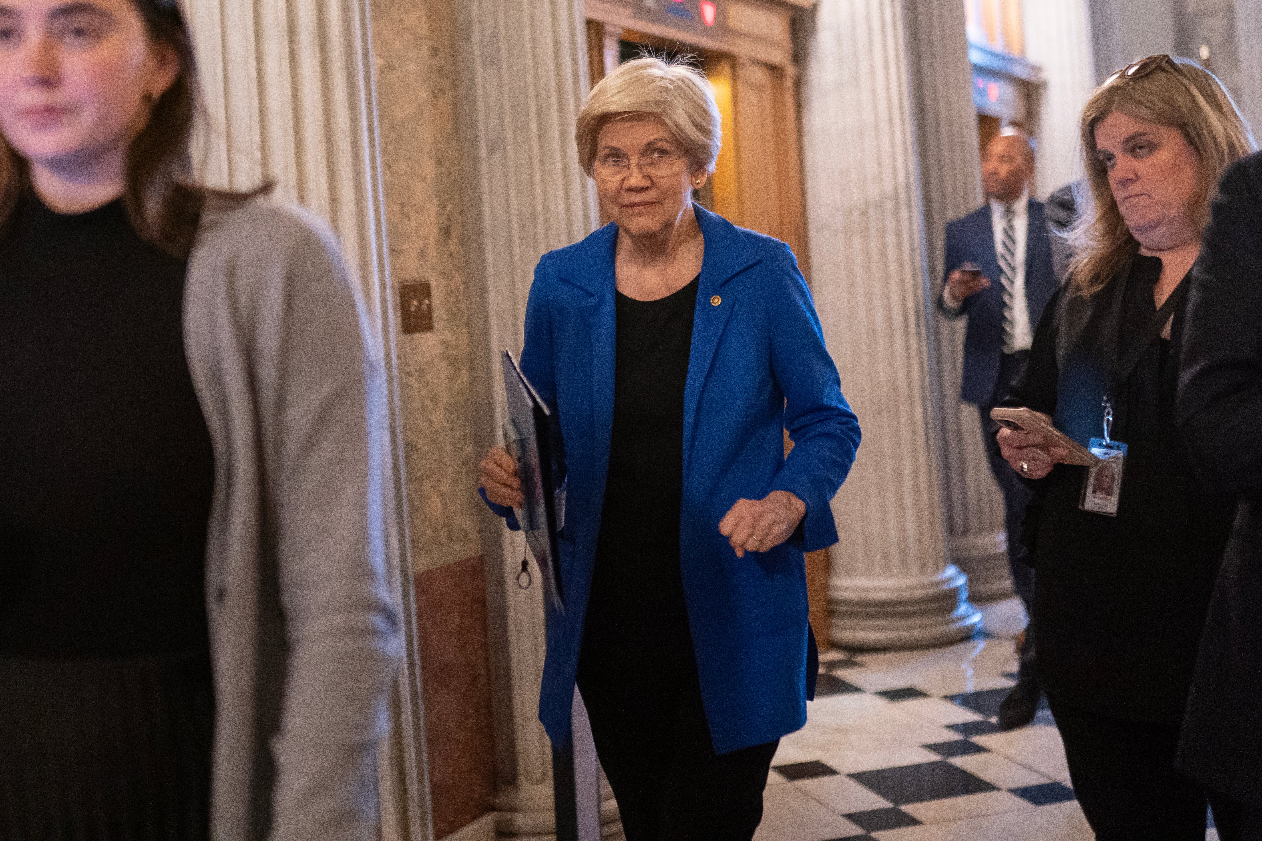 ’I’m happy to work with anyone,’ Senator Elizabeth Warren said of her work with JD Vance