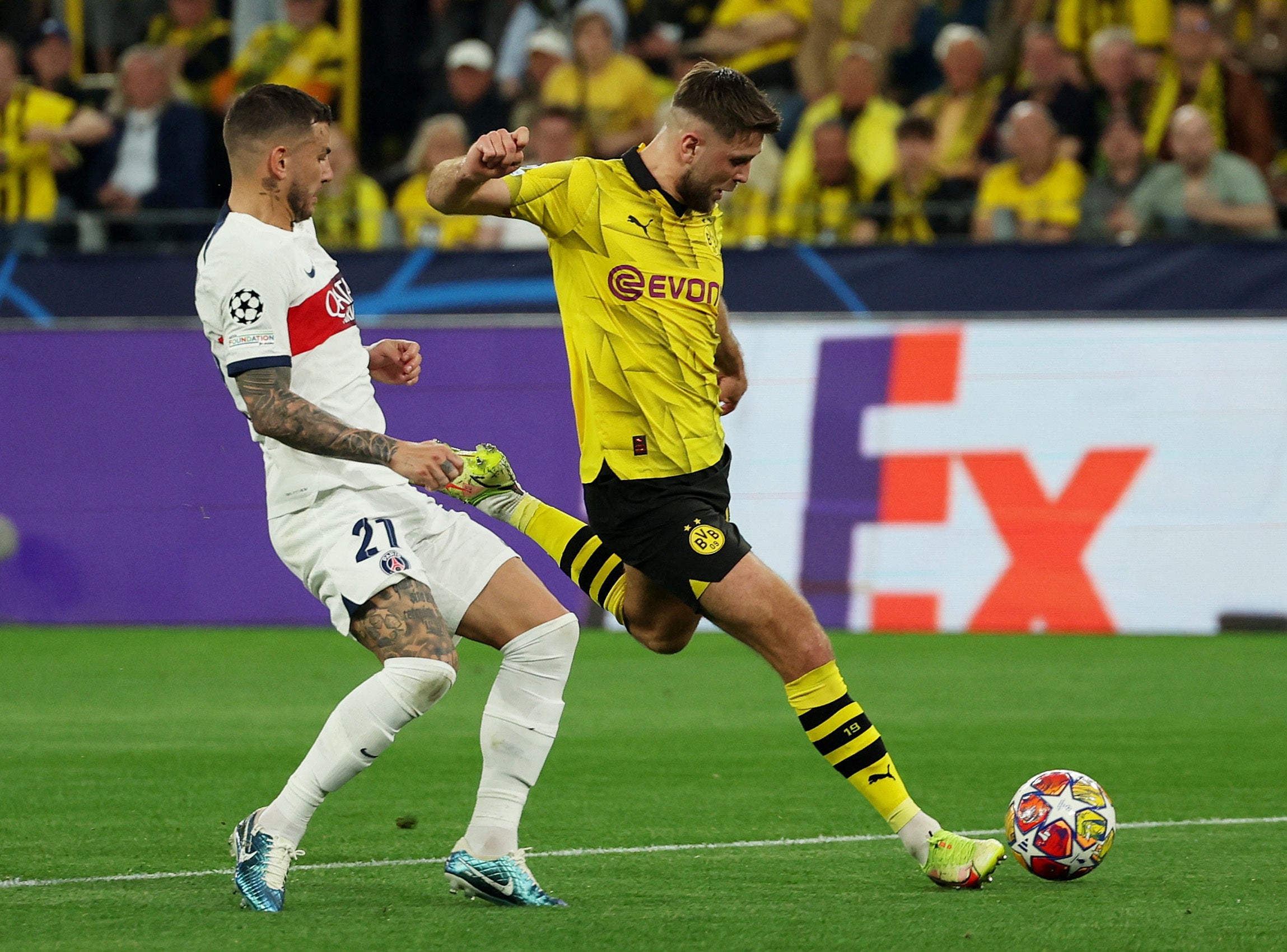 Niclas Fullkrug scored the only goal of the night and gave Dortmund the advantage heading into the second leg