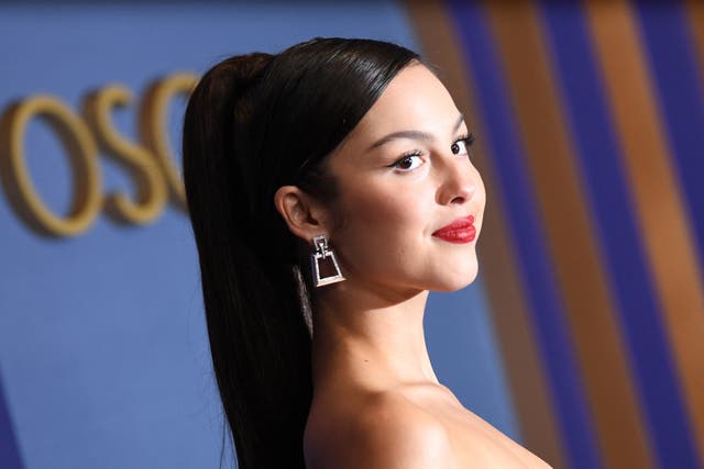 <p>US singer Olivia Rodrigo arrives for the Academy of Motion Picture Arts and Sciences' 14th Annual Governors Awards</p>