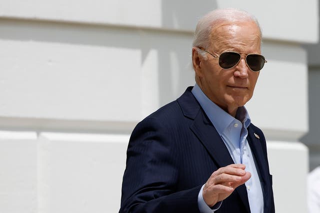 <p>US president Joe Biden departs White House on 30 April 2024 in Washington, DC. Biden is traveling to Delaware for campaign event</p>