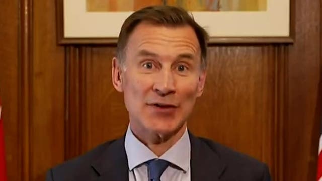<p>Jeremy Hunt responds to Lee Anderson claims Rishi Sunak treated him badly by suspending him from Tories.</p>