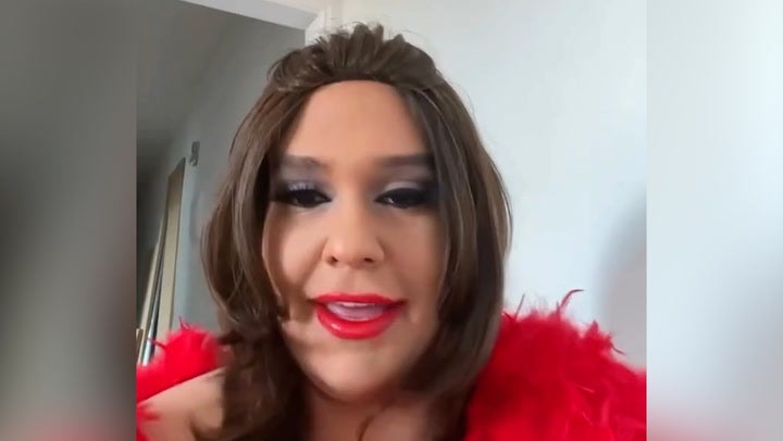 George Santos as his drag alter ego ‘Kitara’ in a Cameo video