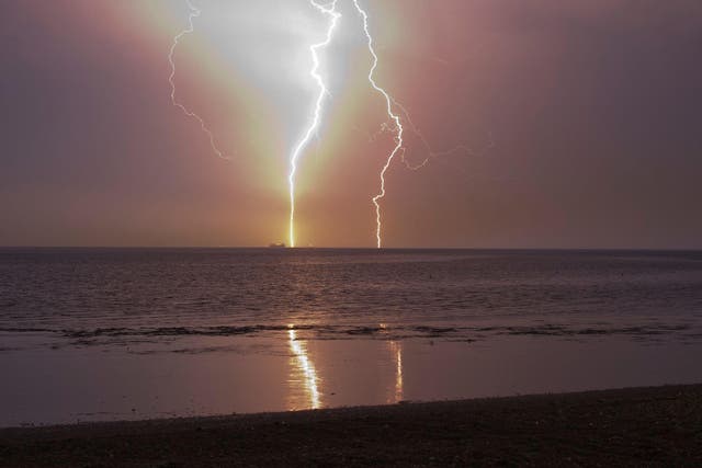 <p>Thunderstorms and heavy rain are set to hit large swathes of the UK on Sunday just one day after Saturday could possibly be the hottest day of the year so far</p>
