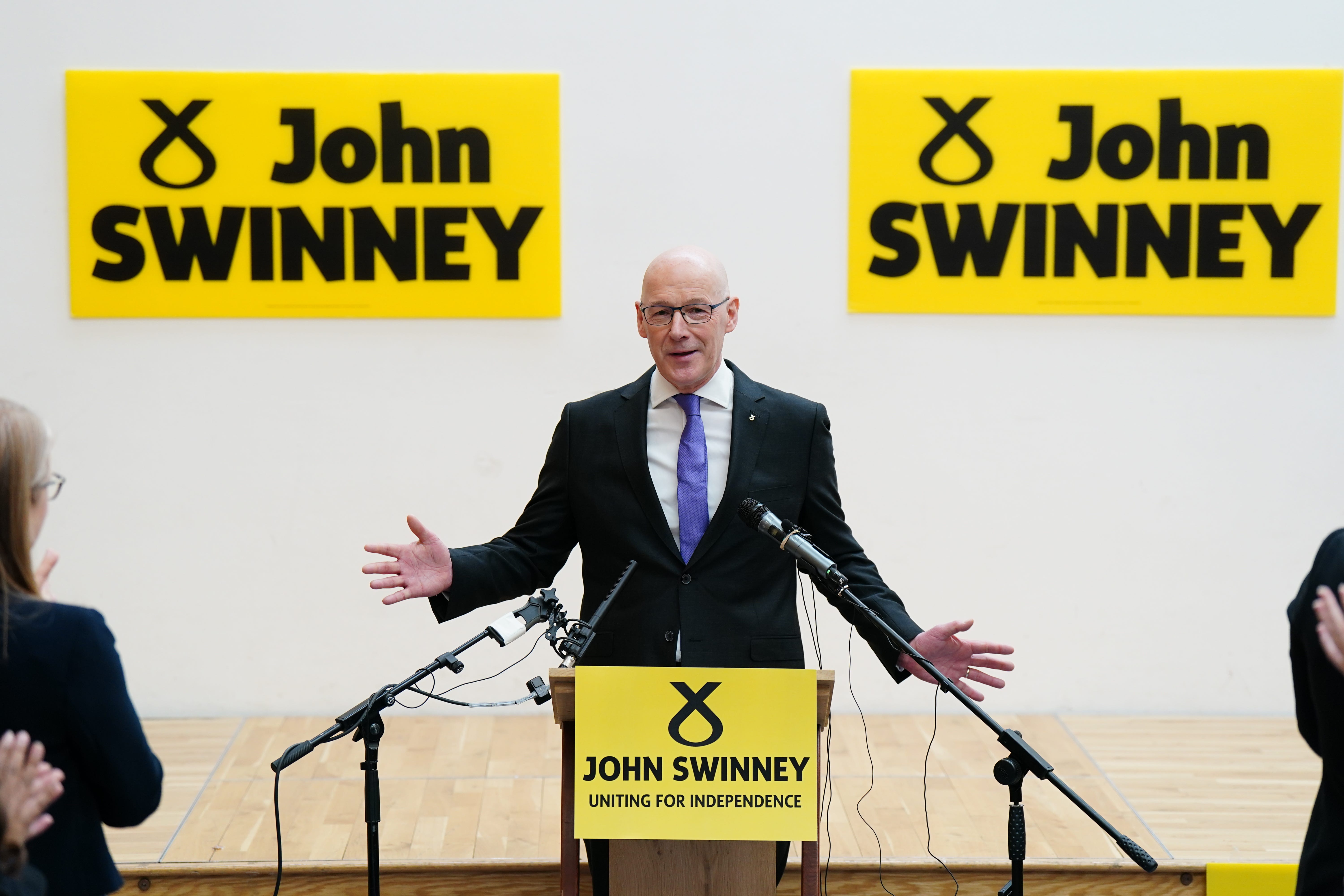 John Swinney has announced he will run to become the next SNP leader and first minister (Jane Barlow/PA)