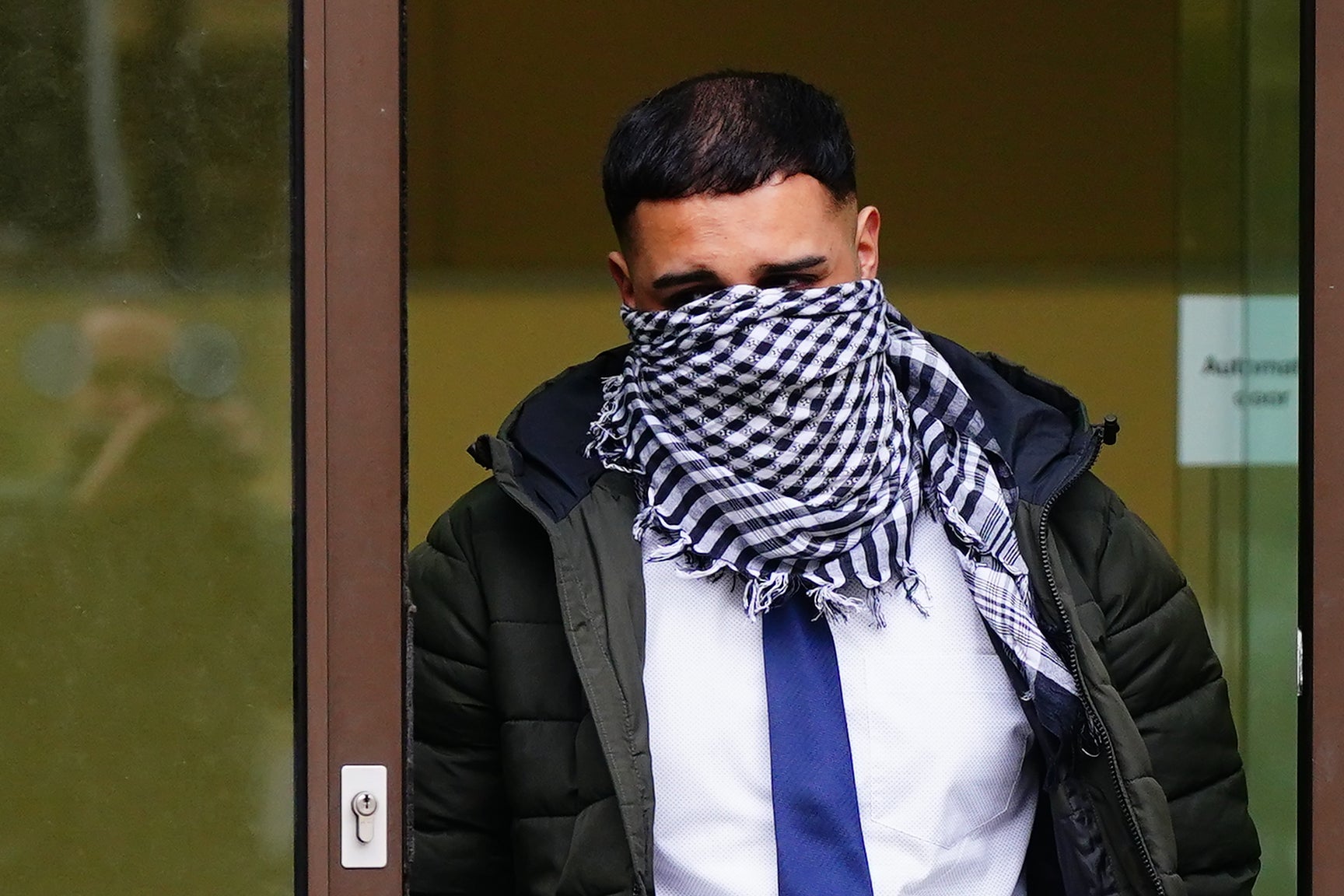 West Yorkshire Police officer Mohammed Adil, 26, leaving Westminster Magistrates' Court, central London