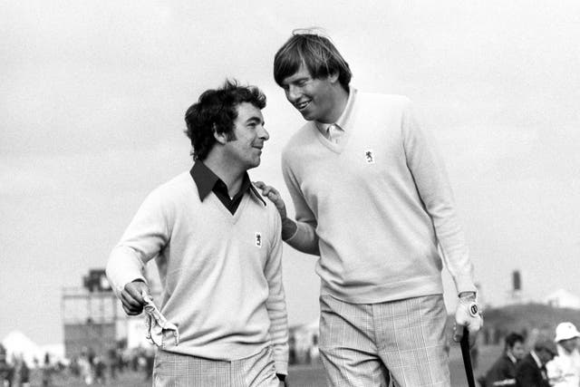 <p>Peter Oosterhuis (right) played in six Ryder Cups </p>