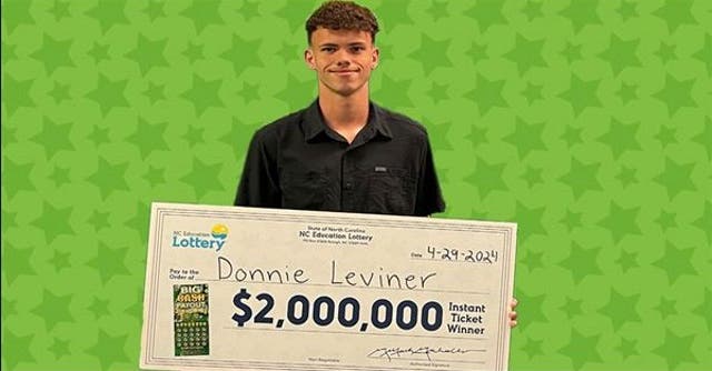 <p>Donnie Leviner, 18, won $2m on the  lottery in North Carolina</p>