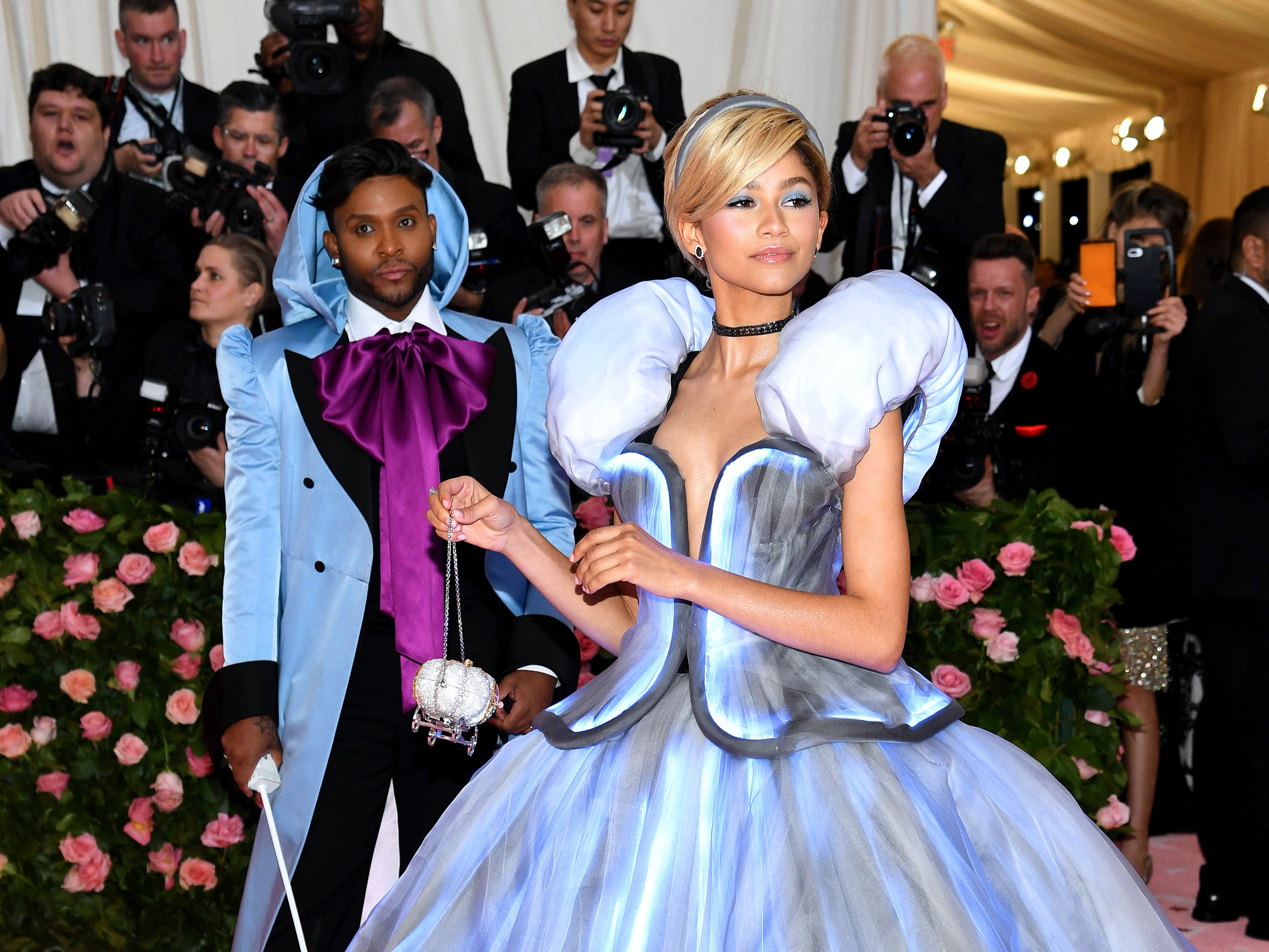 Law Roach and Zendaya attend The 2019 Met Gala in a Disney princess-style gown