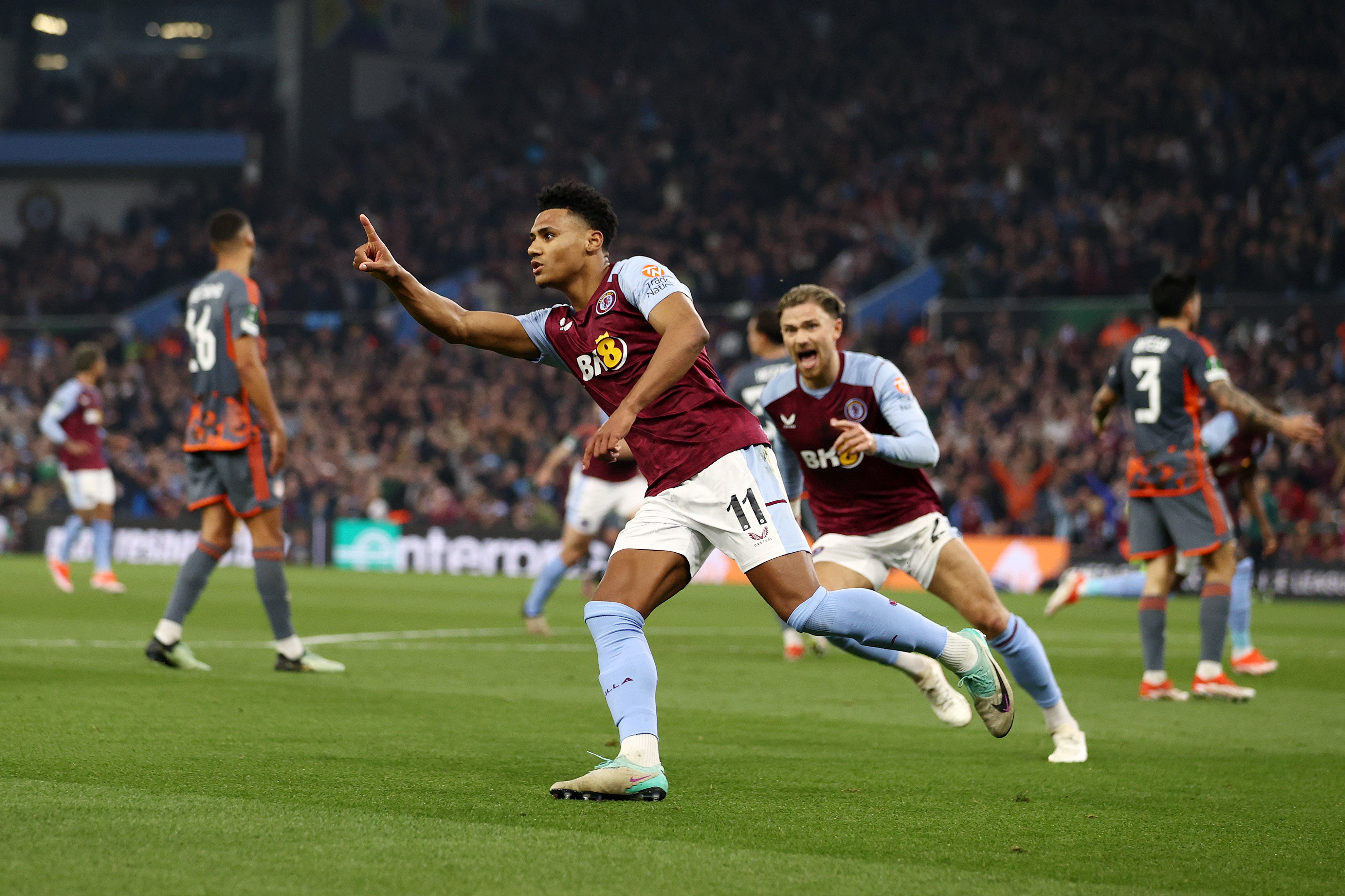 Watkins celebrates scoring Villa’s first