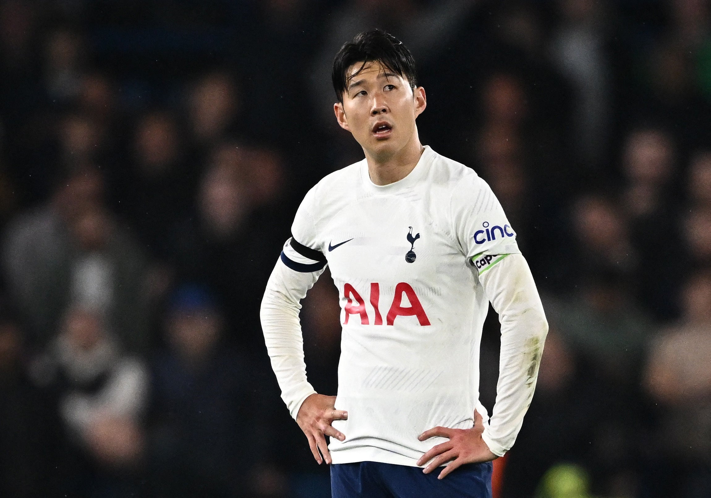 A dejected Son Heung-min after the final whistle