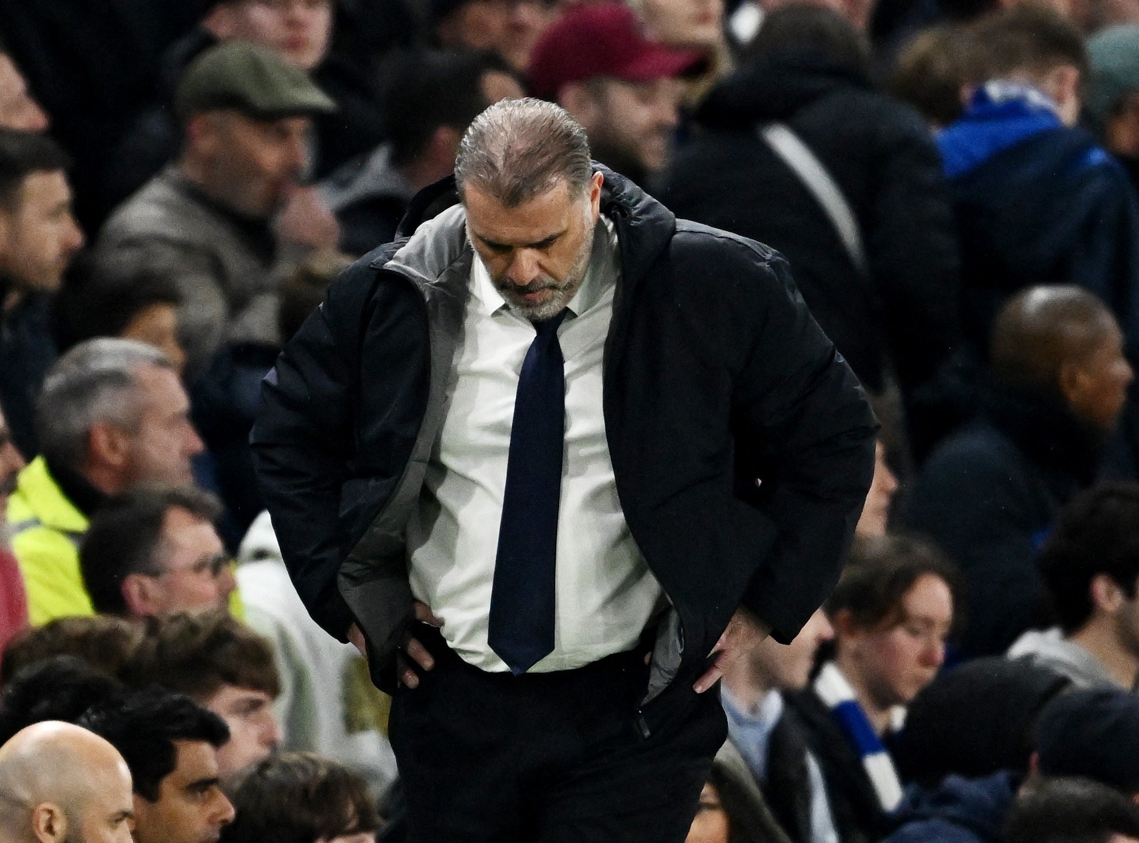 Postecoglou was angry with his players throughout at Stamford Bridge