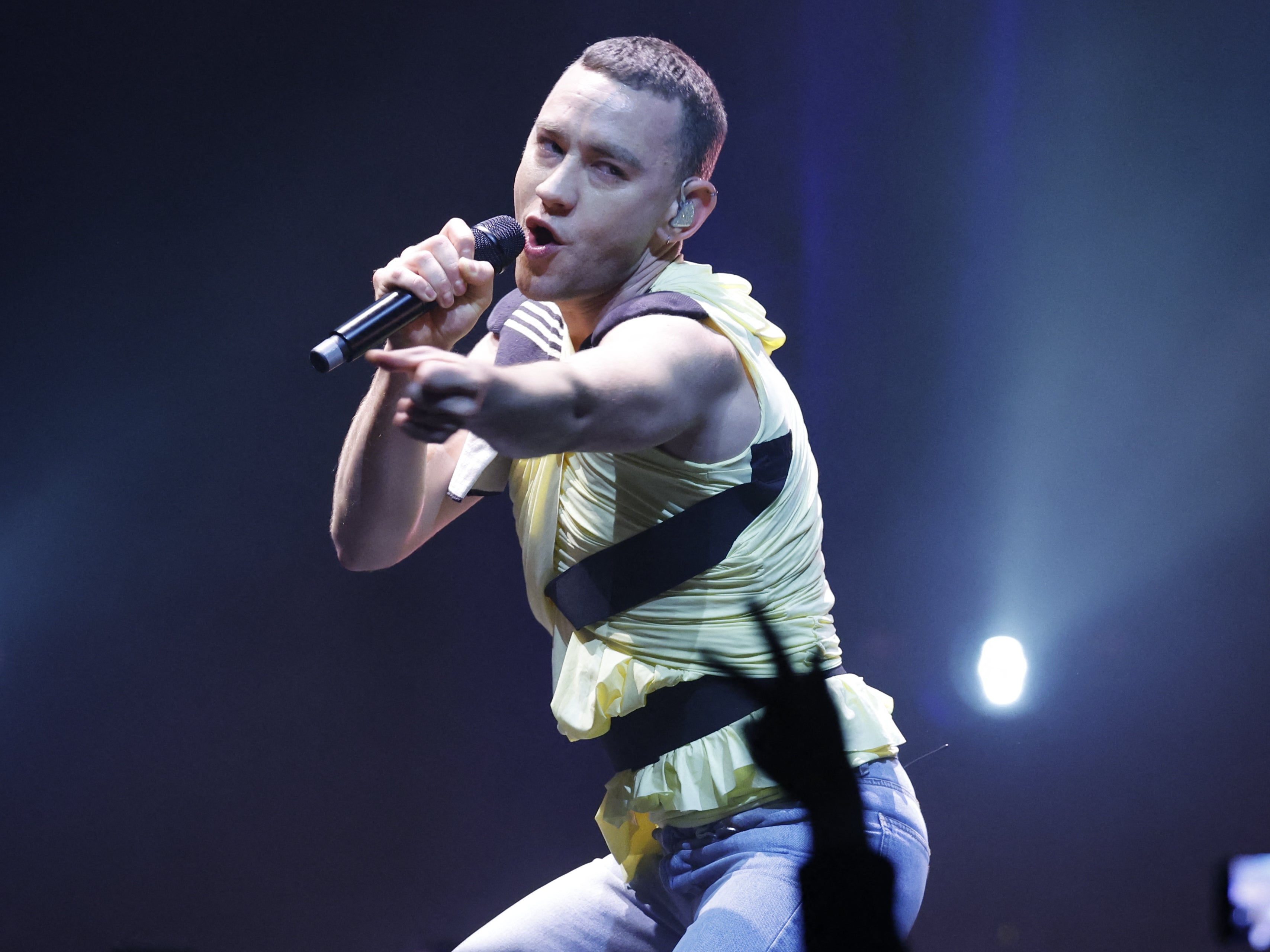 Olly Alexander performs during the Nordic Eurovision Party in Stockholm on 14 April