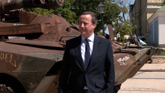 <p>Ukraine has the right to strike inside Russia, says Cameron on visit to war-torn country.</p>