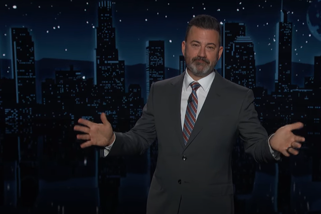 <p>Jimmy Kimmel reacts to being name-dropped in Donald Trump’s hush money trial during his Thursday night show of <em>Jimmy Kimmel Live!</em></p>