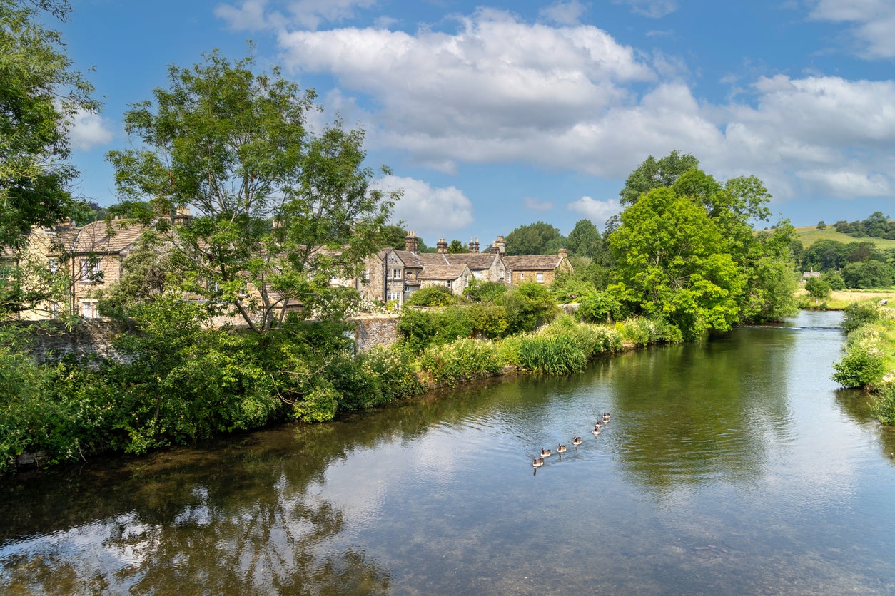 The River Wye flows past Bakewell, the Peak District’s only town