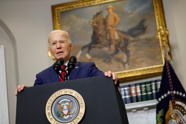 <p>WASHINGTON, DC - MAY 02: U.S. President Joe Biden speaks from the Roosevelt Room of the White House on May 02, 2024 in Washington, DC. Biden spoke about recent protests across the United States on college campuses. (Photo by Kevin Dietsch/Getty Images)</p>