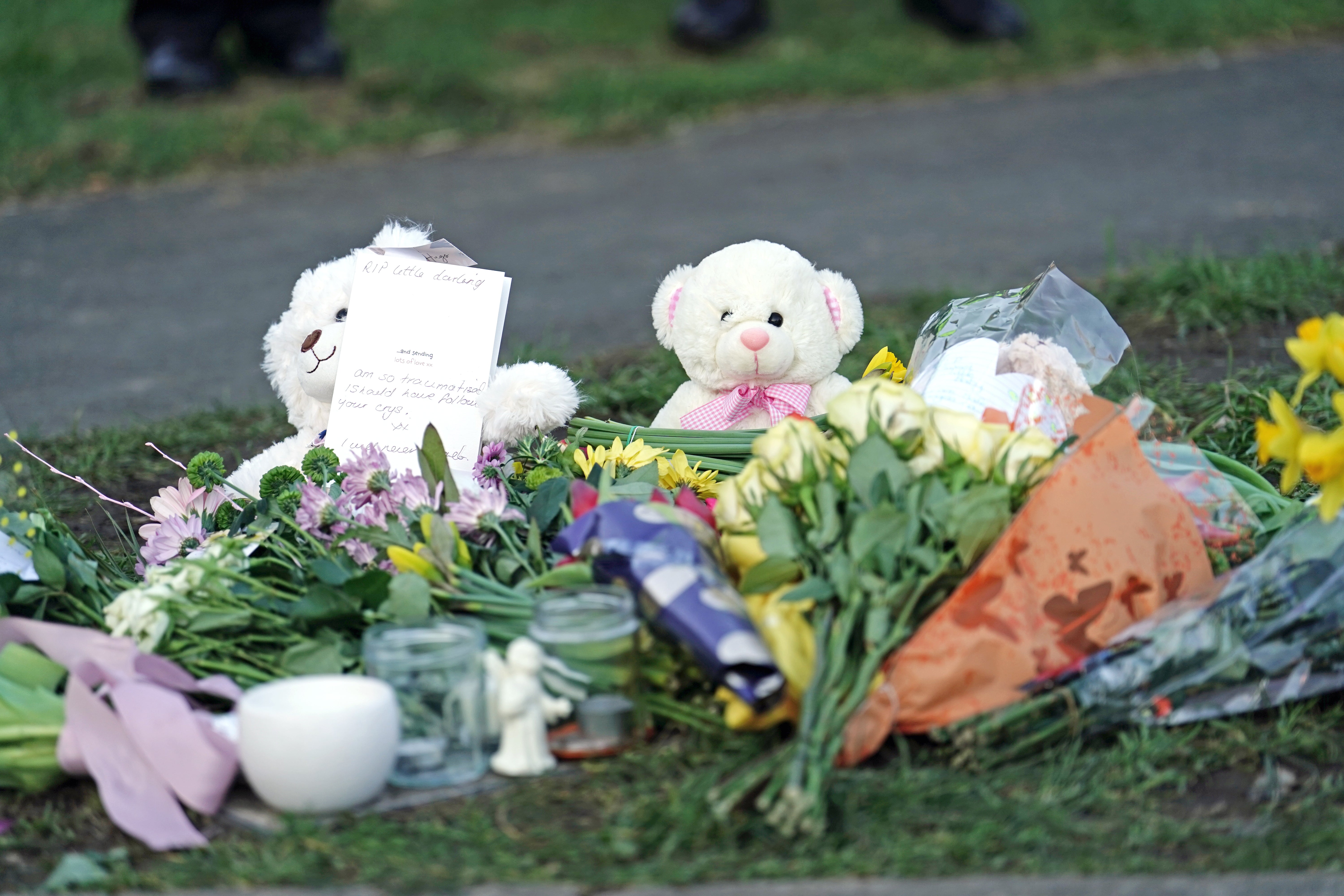 Tributes left to baby Victoria in Brighton, near where her body was found