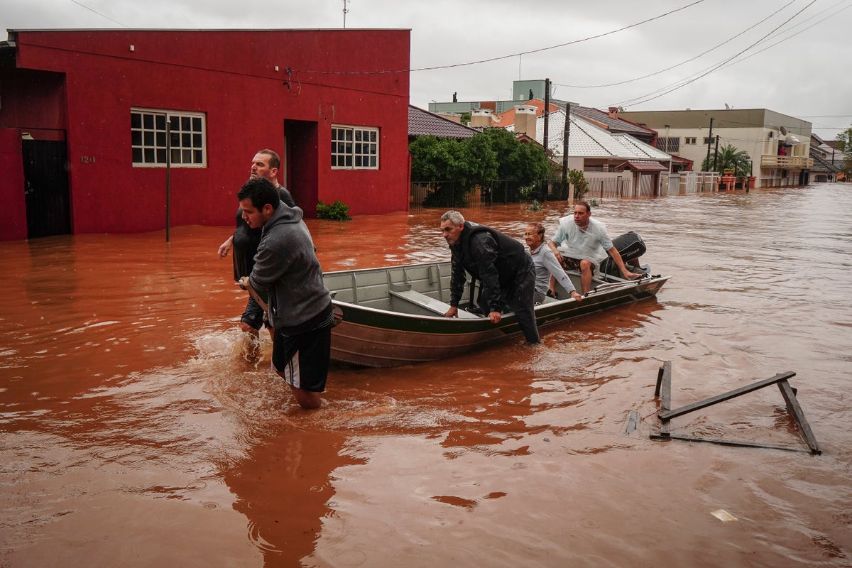 Southern Brazil has been hit by the worst floods in 80 years. At least ...