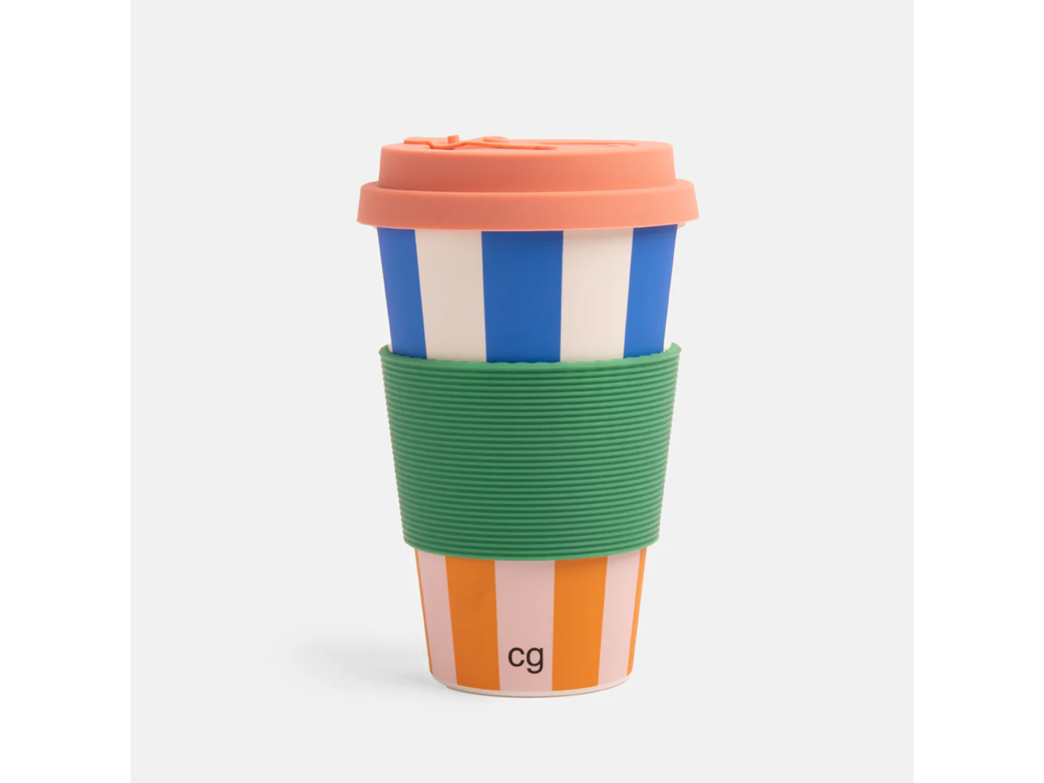best reusable coffee cup Caroline Gardener multi stripe travel mug