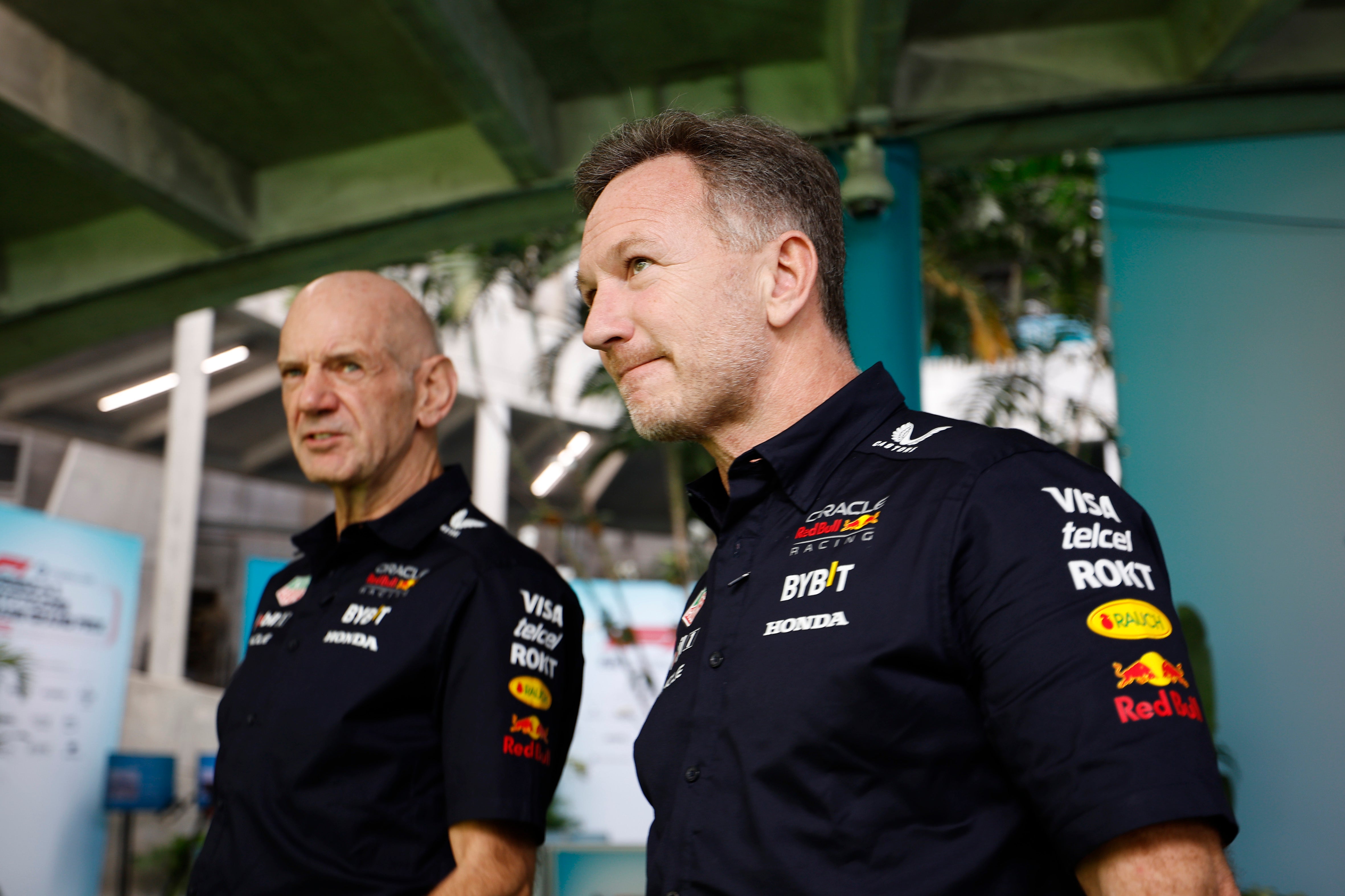 Christian Horner was pictured with Adrian Newey in Miami on Friday