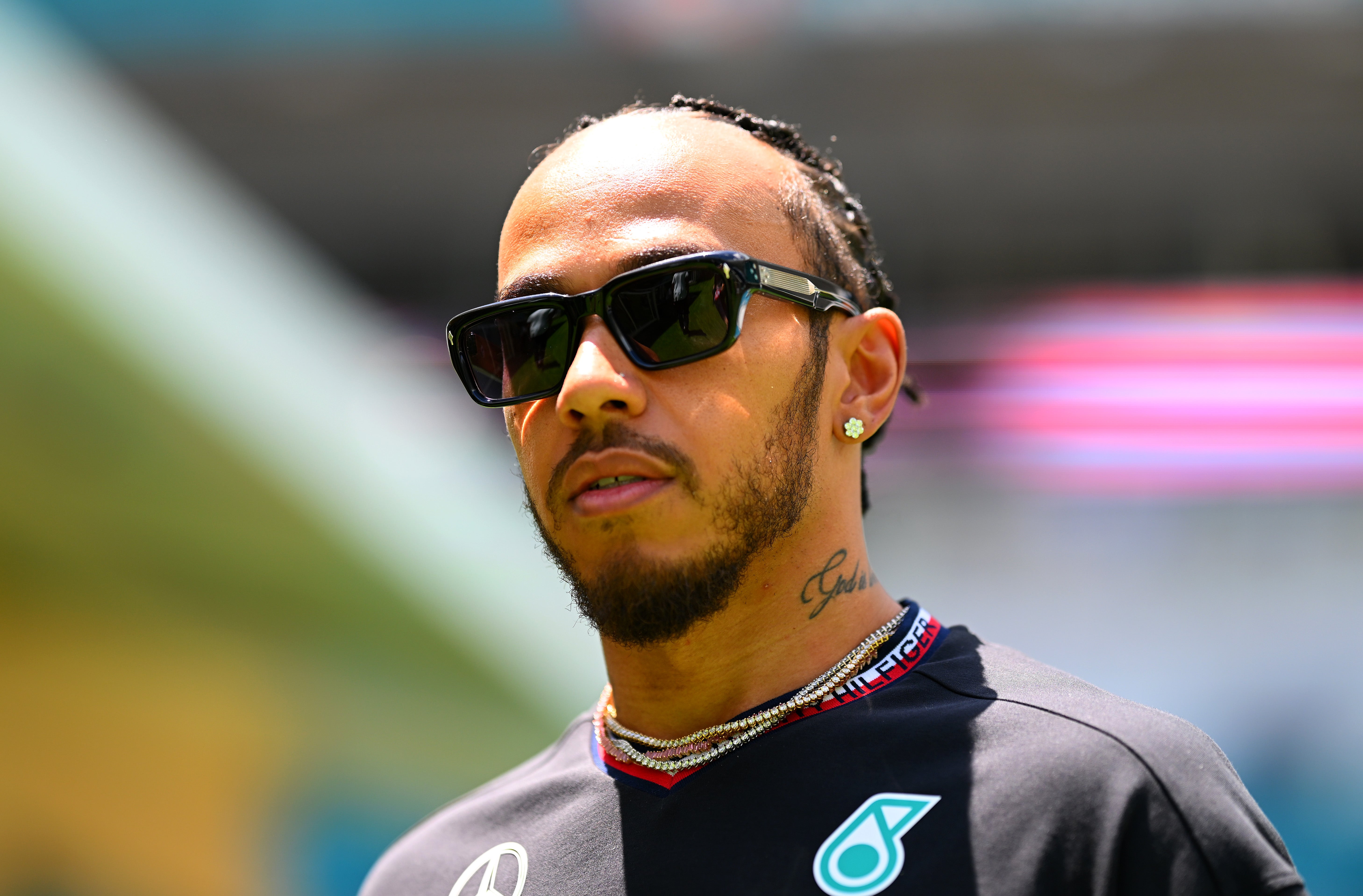 Lewis Hamilton qualified only 12th for Saturday’s sprint race in Miami