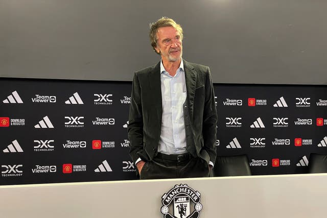 Sir Jim Ratcliffe was not impressed with the tidiness standards around Manchester United (Simon Peach/PA)