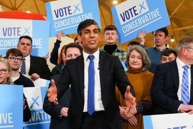 <p>Rishi Sunak in Teesside for the mayoral result – a tiny ray of light for the Tories during the local elections </p>