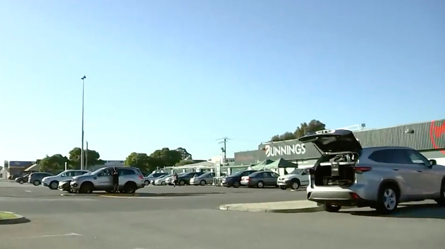 The incident occurred in a car park in Willetton in Perth, Australia
