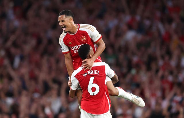 <p>Arsenal have the best defensive record in the Premier League and Saliba and Gabriel have been integral </p>