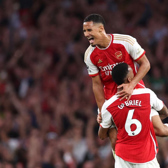 <p>Arsenal have the best defensive record in the Premier League and Saliba and Gabriel have been integral </p>