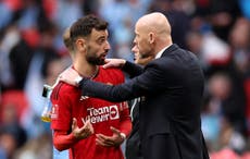 Bruno Fernandes ‘happy’ at Manchester United as Erik ten Hag responds to transfer speculation