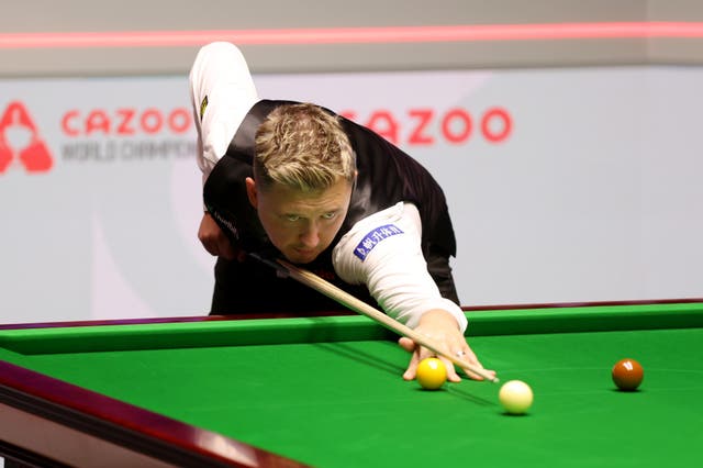<p>Kyren Wilson made a dominant start to the final at the Crucible </p>